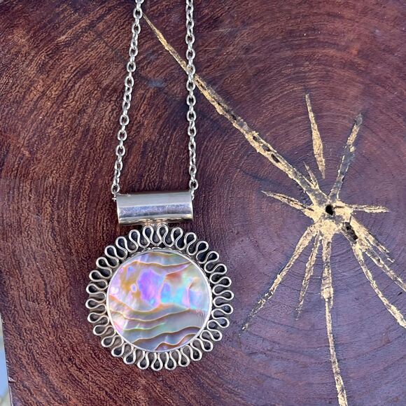 Vintage Abalone Pendant by Mark Wasserman Samara Jewelry - Picture 2 of 7